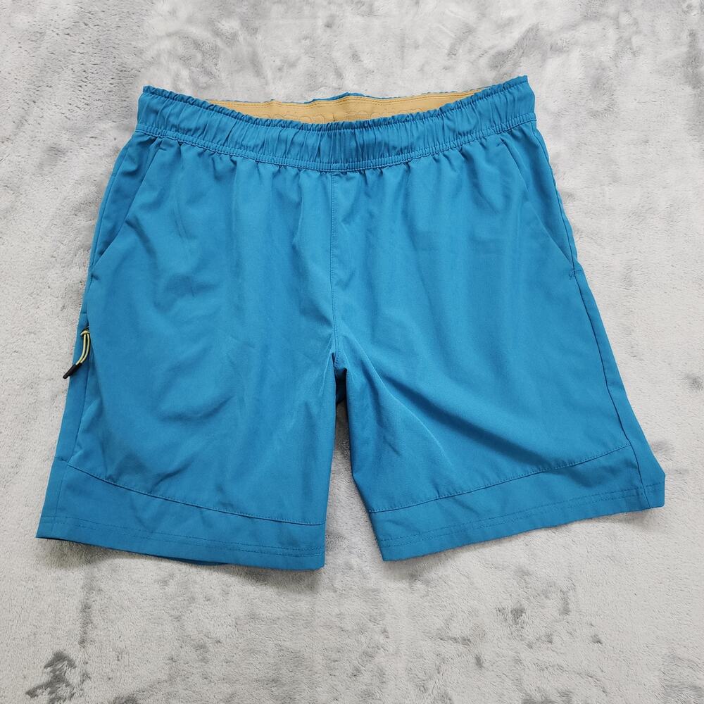 Motion Shorts Mens‎ M Blue Stretch Guide Pro Ripstop Zip Pockets Lightweight